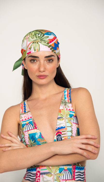 Mascada Estampada Multiestampado, Colección Pacifico de Bari Swimwear - Bari, los mejores trajes de baño y Bikinis. Diseño y tecnología juntos.