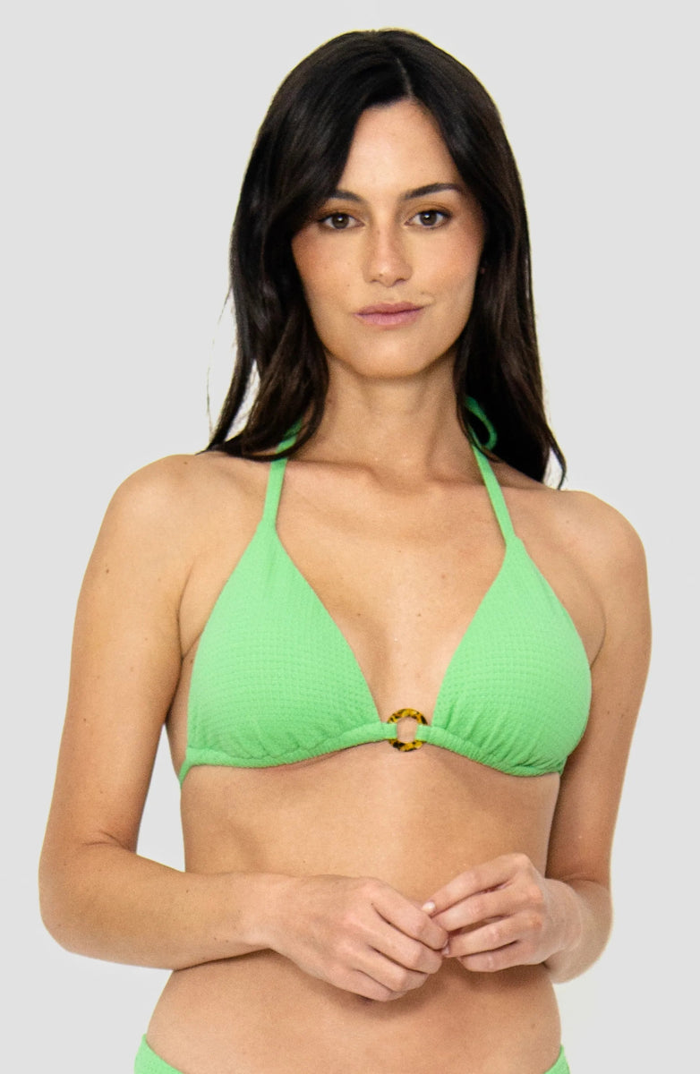 Top Bikini Verde Triangulo Essentials Aurora